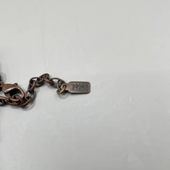 1928 Vintage Inspired Elegant Bronze Necklace with Amber Accents Stunning 1928 - Picture 2 of 5